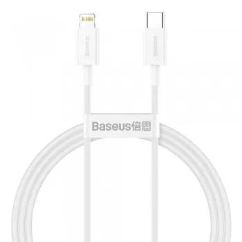 USB kabelis Baseus Superior no Type-C uz Lightning PD 20W 1.0m balts CATLYS-A02