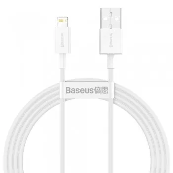 USB kabelis Baseus Superior no USB uz Lightning 2.4A 1.5m balts CALYS-B02