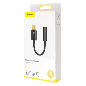 Audio parveidotājs Baseus L54 no Type-C uz 3.5mm melns CATL54-01