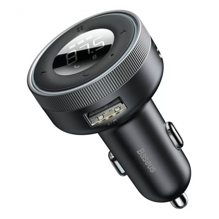 Saatja Baseus Enjoy Bluetooth MP3 mängija/FM-laine modulaator (kõrvaklapid,microSD,LCD,2xUSB Wireless 5.0+5V/3.4A laadija) must CCLH-01