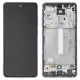 Displejs Samsung A525 A52 4G/A526 A52 5G ar skārienjūtīgo paneli ar rami oriģināls Awesome Black (service pack)