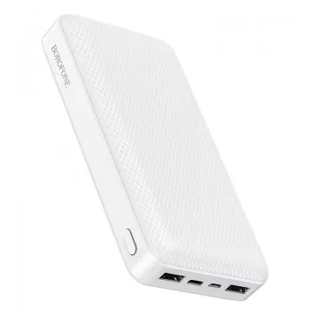 Arejais-akumulators Power Bank Borofone BJ3A Type-C microUSB 2*USB (2A)  20000mAh balts