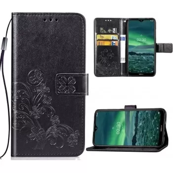 Maciņš Flower Book Samsung A135 A13 4G melns