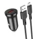 Auto lādētājs Borofone BZ18 Quick Charge 3.0 18W + MicroUSB melns