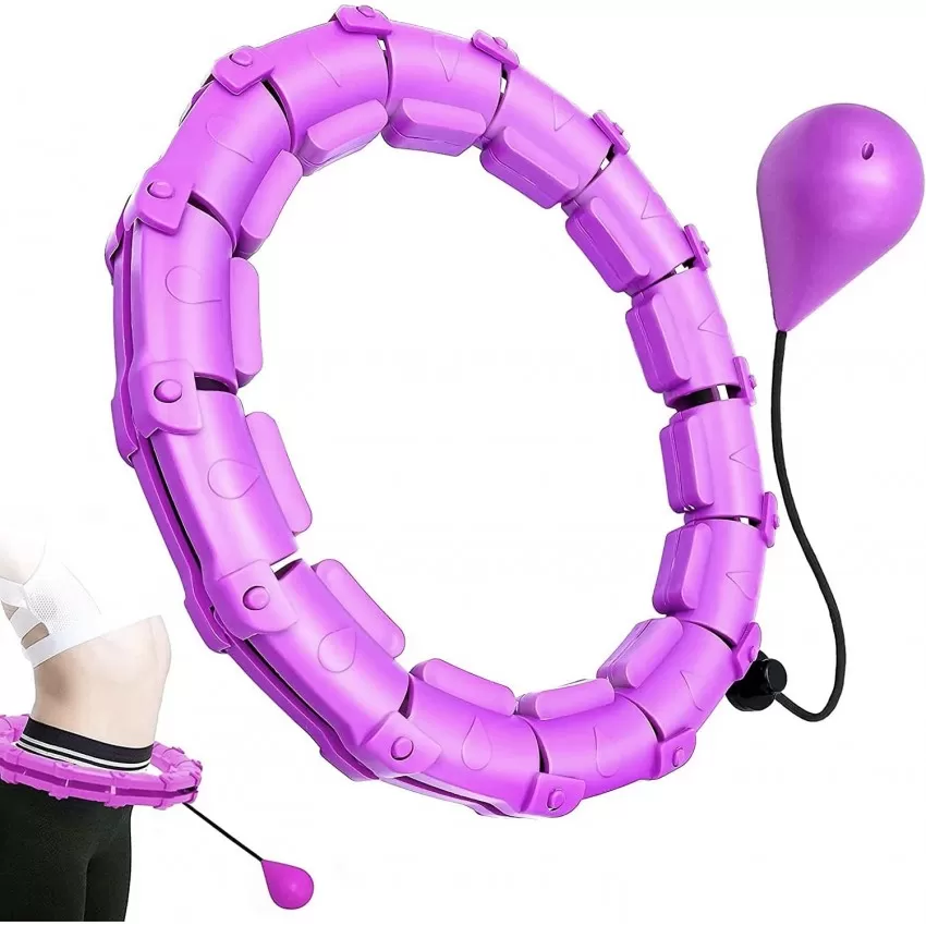 Masāžas vingrošanas riņķis Smart Hula Hoop M1 violets
