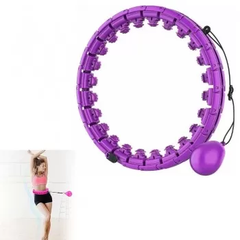 Masāžas vingrošanas riņķis Smart Hula Hoop M2 violets