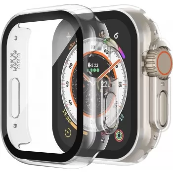 LCD aizsargstikls/vāciņš 360 degree cover Apple Watch 41mm caurspīdīgs