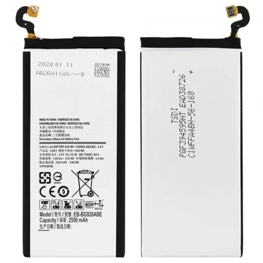 Aku Samsung G920F S6 2550mAh EB-BG920BBE OEM