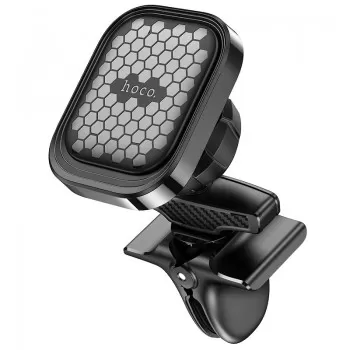 Car phone holder Hoco S49 for using on ventilation grille, magnetic, black