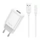 Lādētājs Jellico EU01 2.4A USB-A + USB-A to Lightning cable 1.0m balts