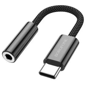Audio parveidotājs Borofone BV15 Type-C to 3.5mm melns