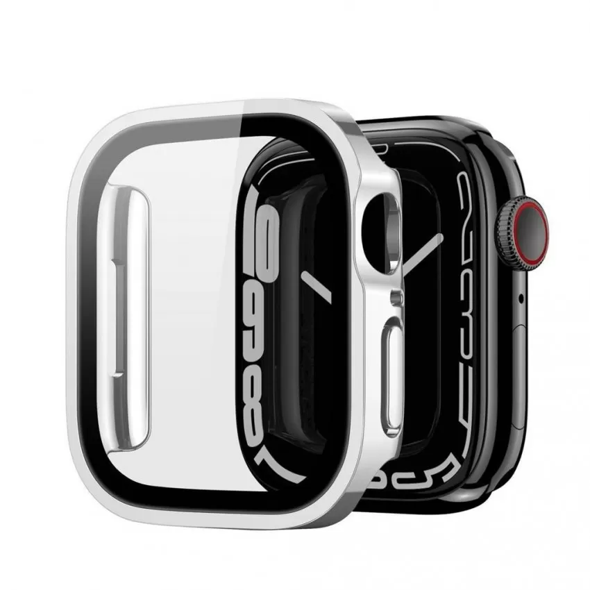 LCD kaitsev karastatud klaas/ümbris Dux Ducis Hamo Apple Watch 41mm hõbedane