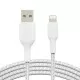 USB kabelis Belkin Boost Charge Braided USB-A to Lightning 1.0m balts