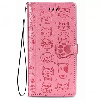 Maciņš Cat-Dog Samsung A145 A14 4G/A146 A14 5G rozā