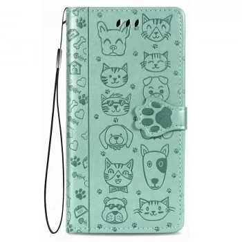 Maciņš Cat-Dog Samsung A145 A14 4G/A146 A14 5G zaļa