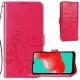 Maciņš Flower Book Samsung A145 A14 4G/A146 A14 5G rožu sarkans