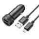 Auto lādētājs Hoco Z49 2xUSB-A + MicroUSB melns