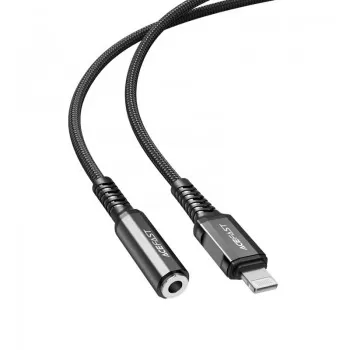 Audio parveidotājs Acefast C1-05 MFi Lightning to 3.5mm (F) 0.18m melns
