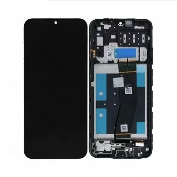 Displejs Samsung A145P/A145R A14 4G ar skārienjūtīgo paneli ar rami oriģināls Black (service pack)