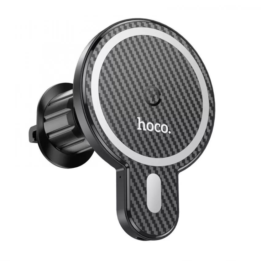 Lādētājs-turētājs auto Hoco CA85 Magsafe 15W melns