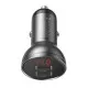 Auto lādētājs Baseus Digital Display 24W 2xUSB-A melns CCBX-0G