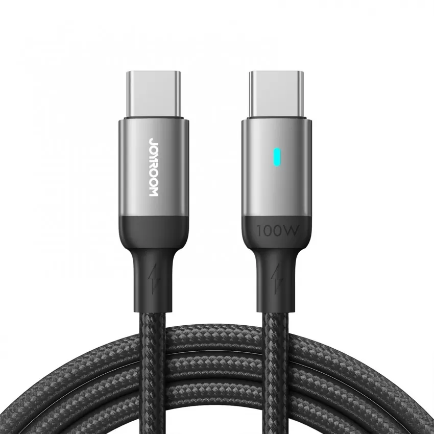 USB kabelis Joyroom S-CC100A10 Type-C to Type-C 100W 1.2m melns