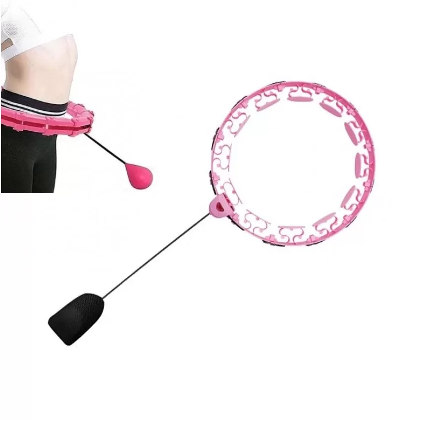 Masāžas vingrošanas riņķis Smart Hula Hoop HHP008 rozā