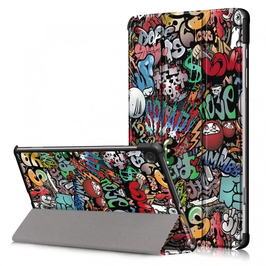 Maciņš Reach Smart Leather Samsung X110/X115 Tab A9 8.7 graffiti