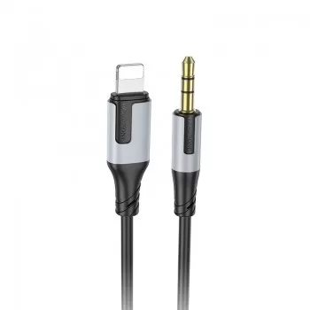 Audio kabelis Borofone BL19 Lightning to 3.5mm melns