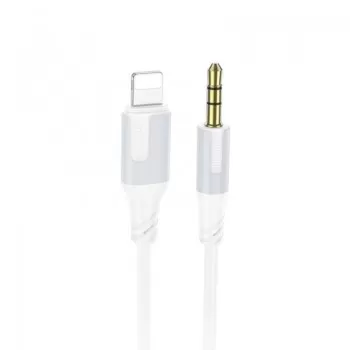 Audio kabelis Borofone BL19 Lightning to 3.5mm balts
