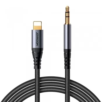 Audio kabelis Joyroom SY-A06 Lightning to 3,5mm 1.2m melns