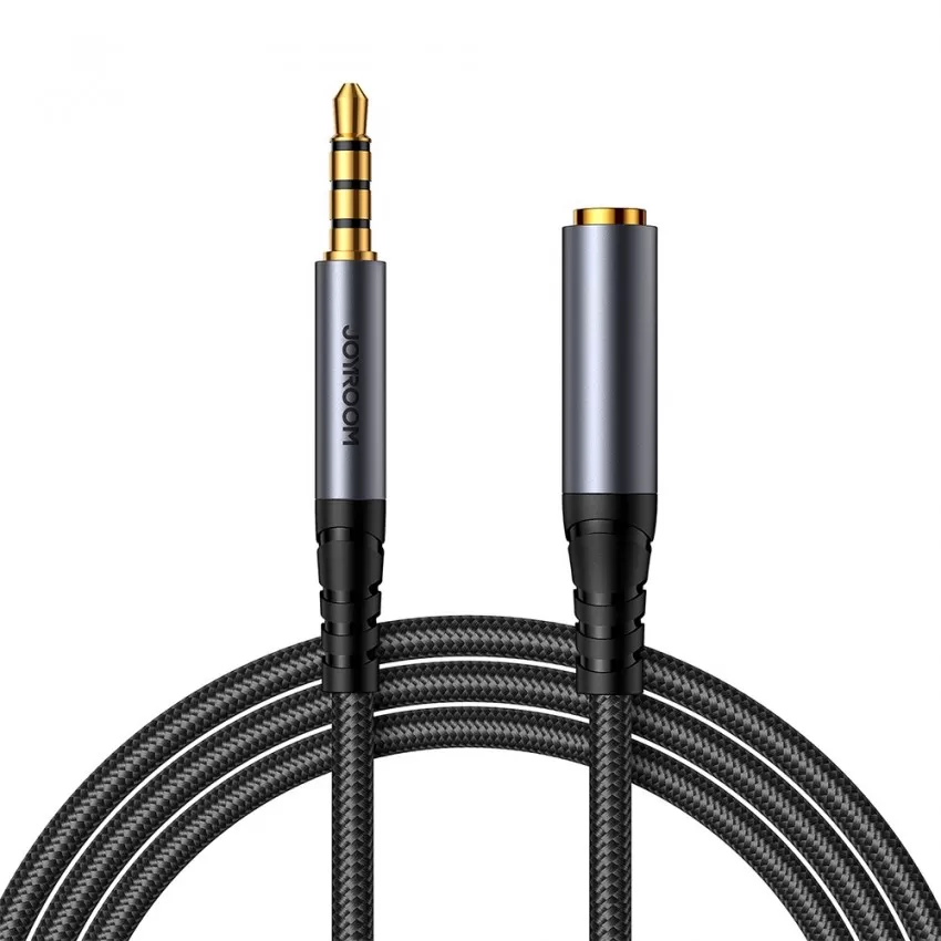 Audio kabelis Joyroom SY-A09 3,5mm (M) to 3,5mm (F) 1.2m melns