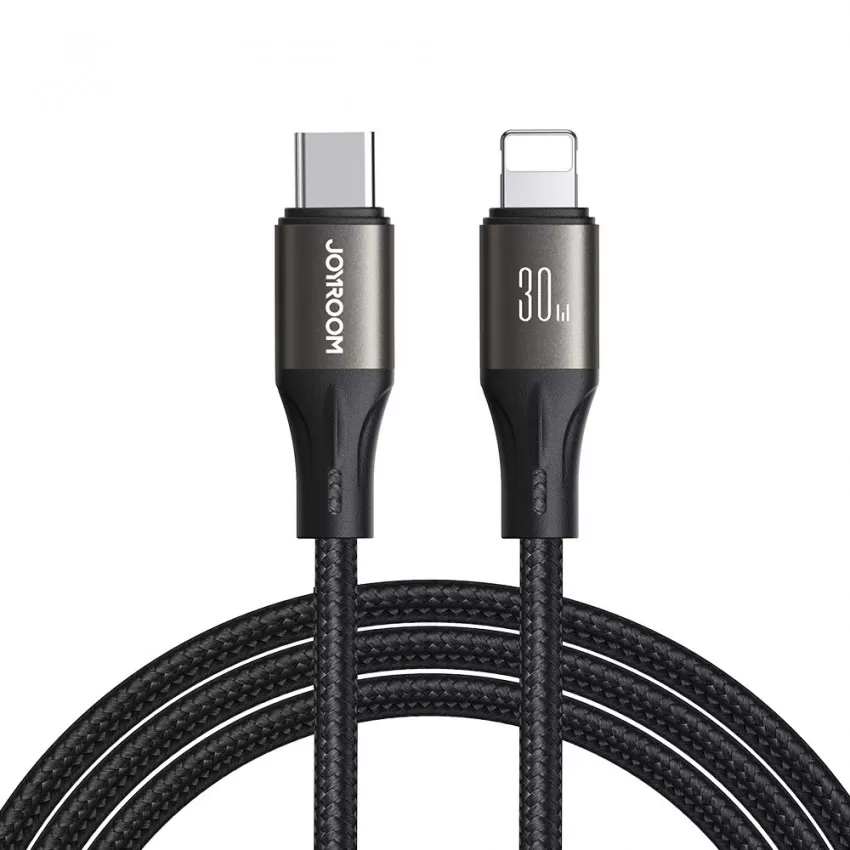 USB kabelis Joyroom SA25-CL3 USB-C to Lightning 30W 2.0m melns