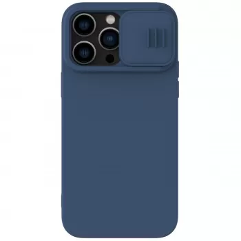Maciņš Nillkin CamShield Silky Silicone Apple iPhone 15 Pro tumši zils