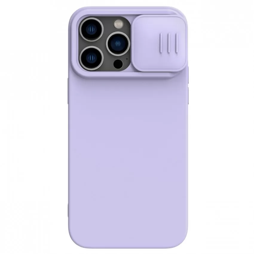 Maciņš Nillkin CamShield Silky Silicone Apple iPhone 15 Plus gaiši violets
