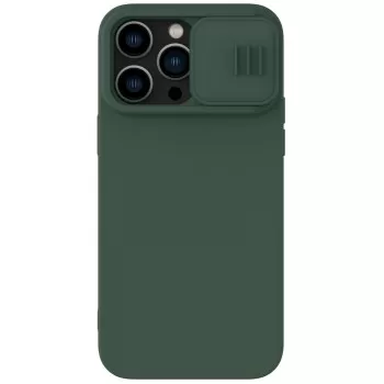 Maciņš Nillkin CamShield Silky Silicone Apple iPhone 15 Pro Max tumši zaļš