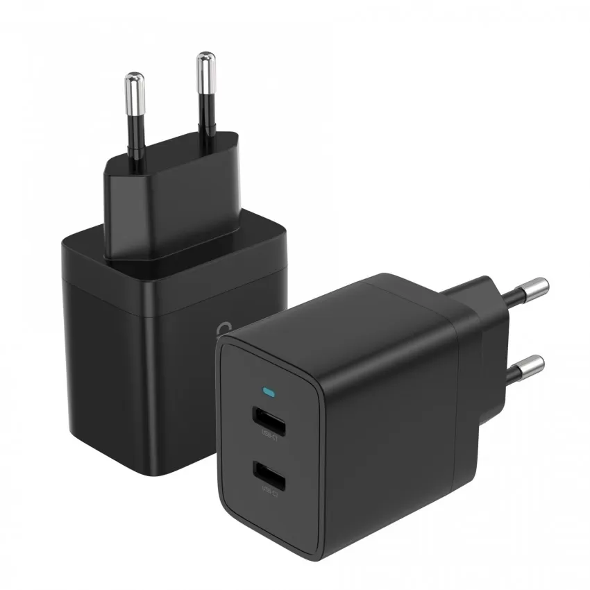 Lādētājs Choetech Q5006 40W 2xUSB-C melns
