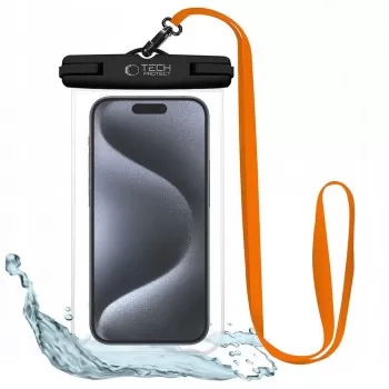 Ūdensizturīgs korpuss Tech-Protect UWC7 6.9 melns/ oranžs