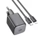 Lādētājs Hoco N40 20W USB-C + USB-C to Lightning cable 1.0m melns
