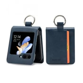 Maciņš Mercury Basic Diary Samsung F741 Z Flip6 tumši zils