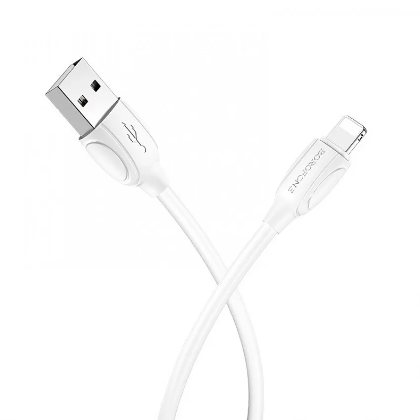 USB kabelis Borofone BX19 USB-A to Lightning 1.0m balts
