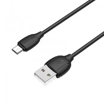 USB kabelis Borofone BX19 USB-A to MicroUSB 1.0m melns