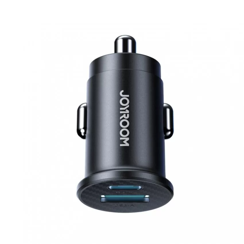 Auto lādētājs Joyroom JR-CCN16 USB-A/USB-C 15W melns