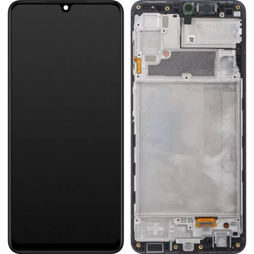 LCD ekraan Samsung A225 A22 4G puuteekraani ja raamiga originaal Black (service pack)