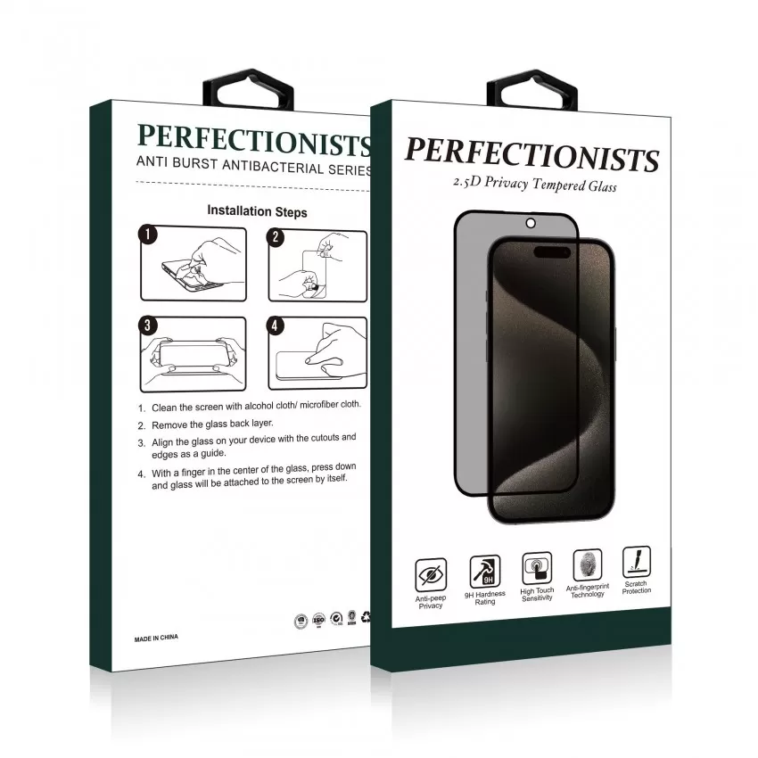 LCD aizsargstikls 2.5D Privacy Perfectionists Samsung S936 S25 Plus/S937 S25 Edge