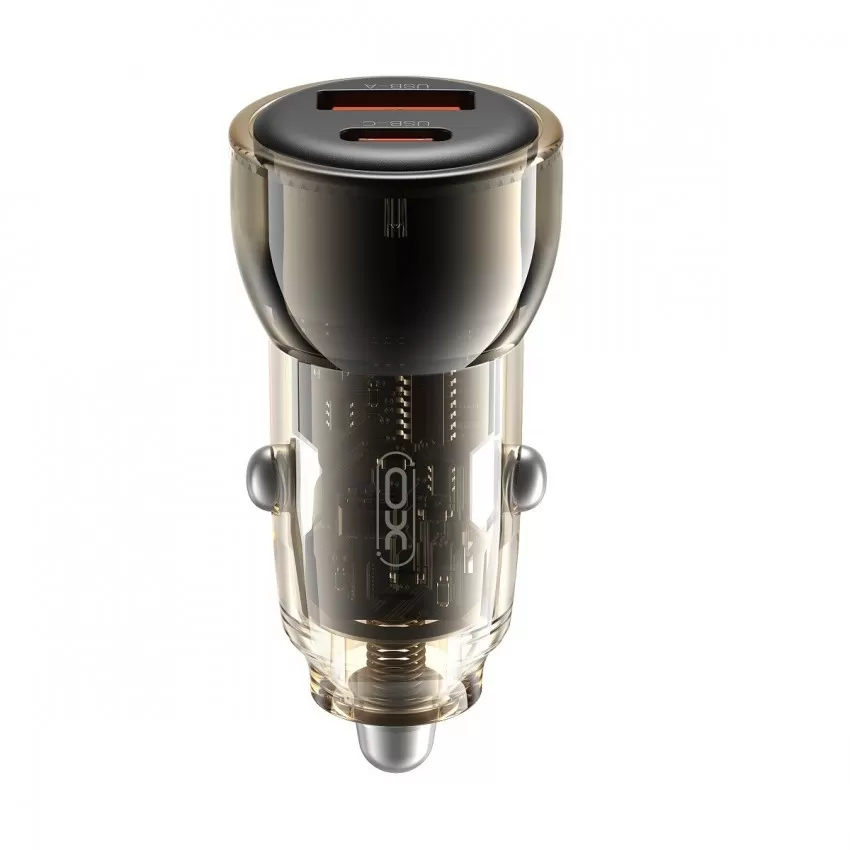 Auto lādētājs XO CC60 USB-A/USB-C 60W melns