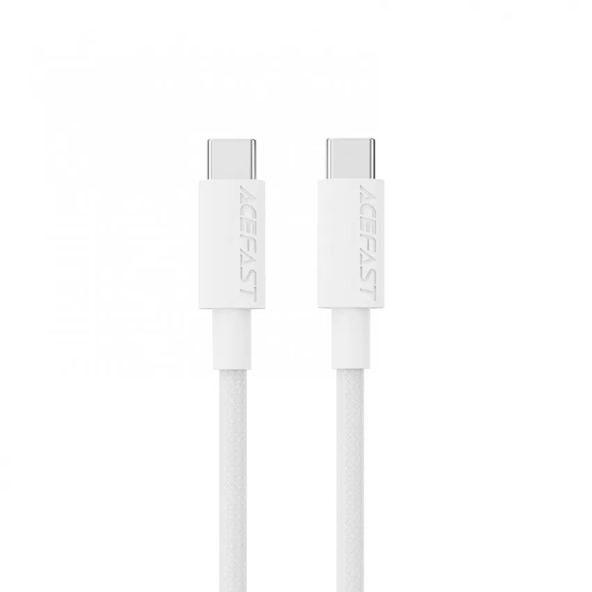 USB kabelis Acefast C18-03 60W USB-C to USB-C 1.2m balts