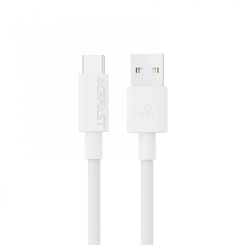 USB kabelis Acefast C18-04 USB-A to USB-C 1.2m balts