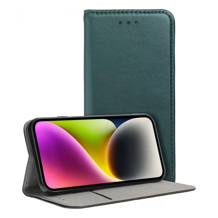 Maciņš Smart Magnetic Samsung A366 A36 5G tumši zaļa
