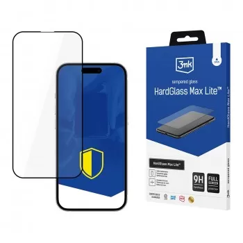 LCD aizsargstikls 3mk Hard Glass Max Lite Apple iPhone 16e melns